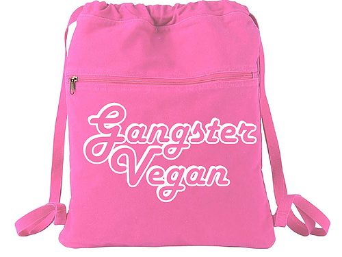 Gangster Vegan Drawstring Bag Canvas