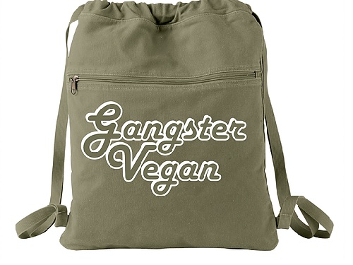 Gangster vegan cinch sack bag